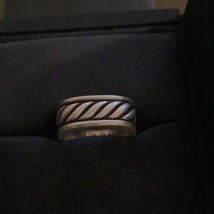 David Yurman Scuplted Cable Square 9mm Band Size10